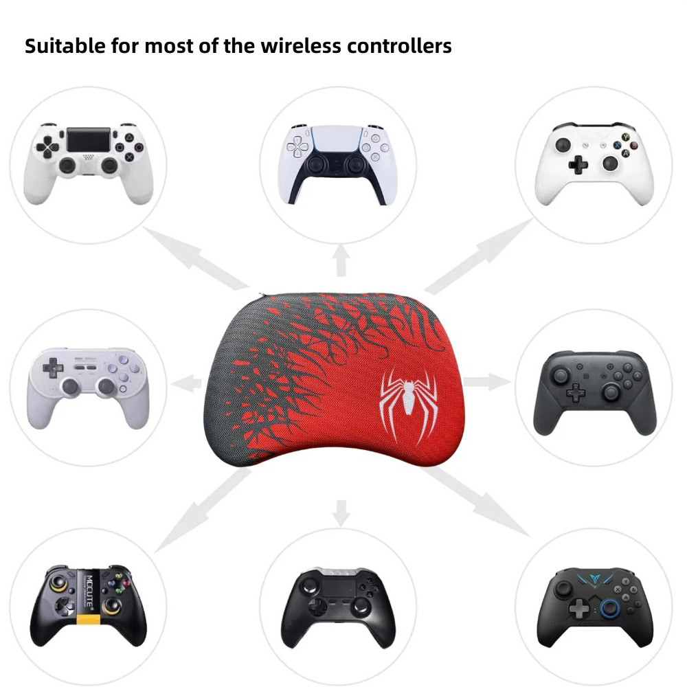 Eva Hard Gamepad แบบพกพากระเป๋าซิปกันกระแทก Controller กล่องเก็บป้องกันสําหรับ Xbox One/Switch Pro/PS3/PS4/PS5/PS5 Slim Pro