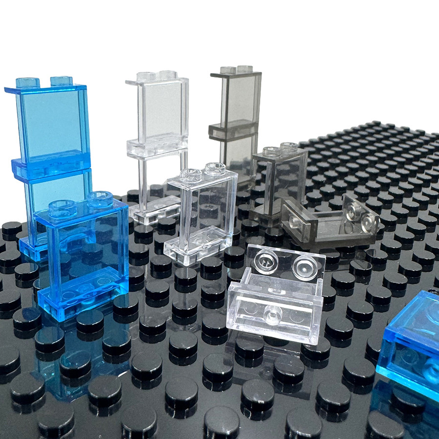 20 ชิ้น 1x2x2 DIY ใสอิฐแผงกรอบหน้าต่าง Wall City หนา Building Block House ของเล่น 87552 4864 94638