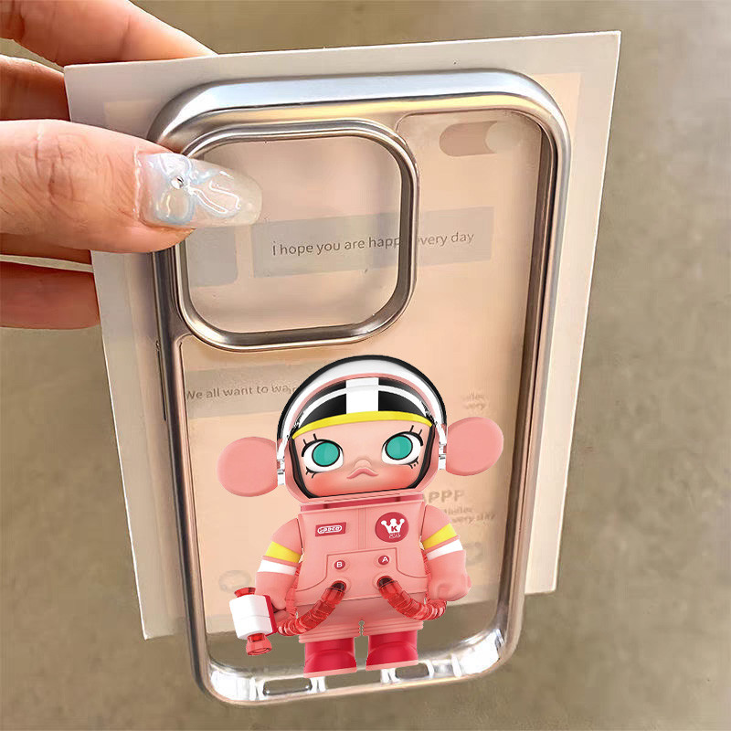 Molly pop mart ของเล่น Funky สําหรับiphone 15 Pro Max 16 14 XR 13 12 11 Pro Max 8 7 Plus X Xs Max Se 2020 13 12 11 SoftหรูหราElectroplatedกรอบโปร่งใส