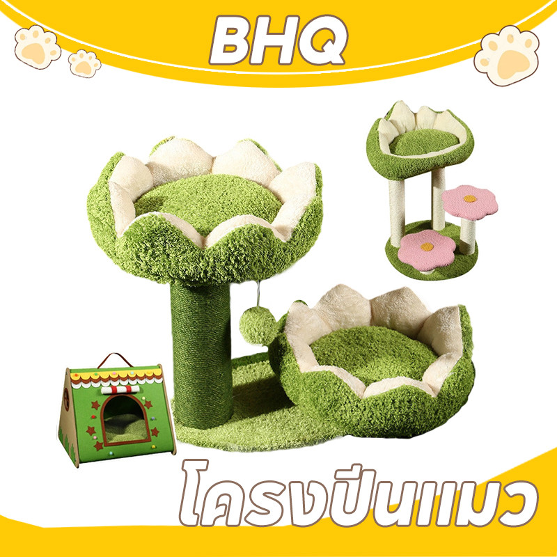 BHQ คอนโดแมว คอนโดแมวไม้ ของเล่นแมว เสาลับเล็บ ที่นอนแมว ที่ฝนเล็บแมว