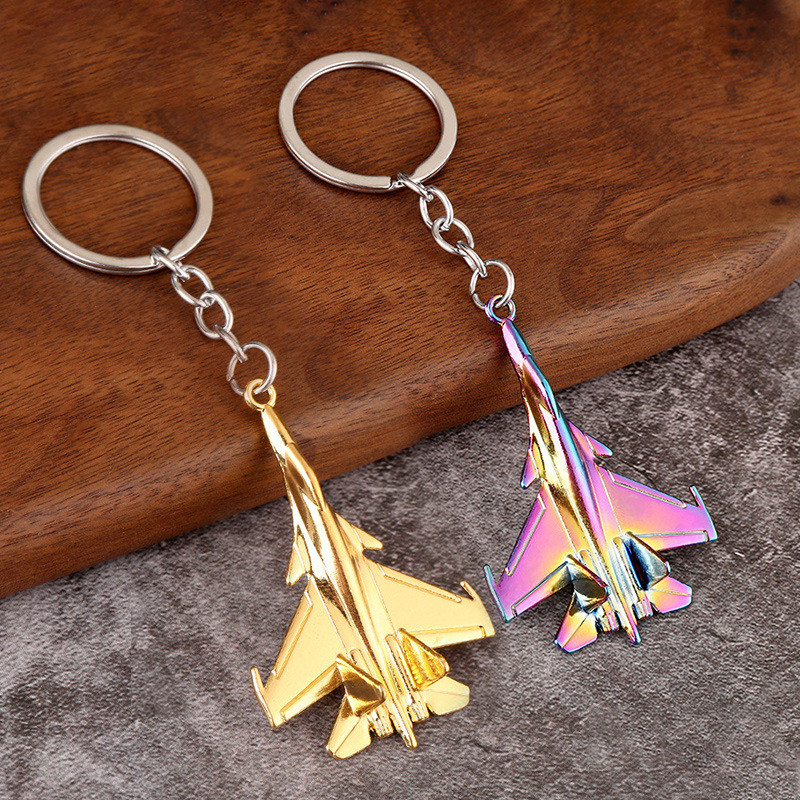 เด็กชายโลหะนักรบพวงกุญแจเครื่องบินโลหะรุ่นพวงกุญแจกระเป๋ารถพวงกุญแจจี้