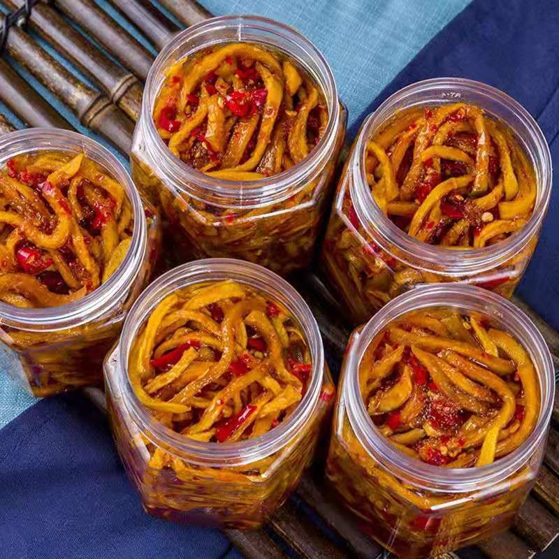 香辣木瓜丝农家手工腌菜拌饭菜大瓶装酱菜爽口开胃下饭菜广西特产Spicy Papaya Shredded Farmhouse Handmade Pickled Vegetables, Mixed Ric