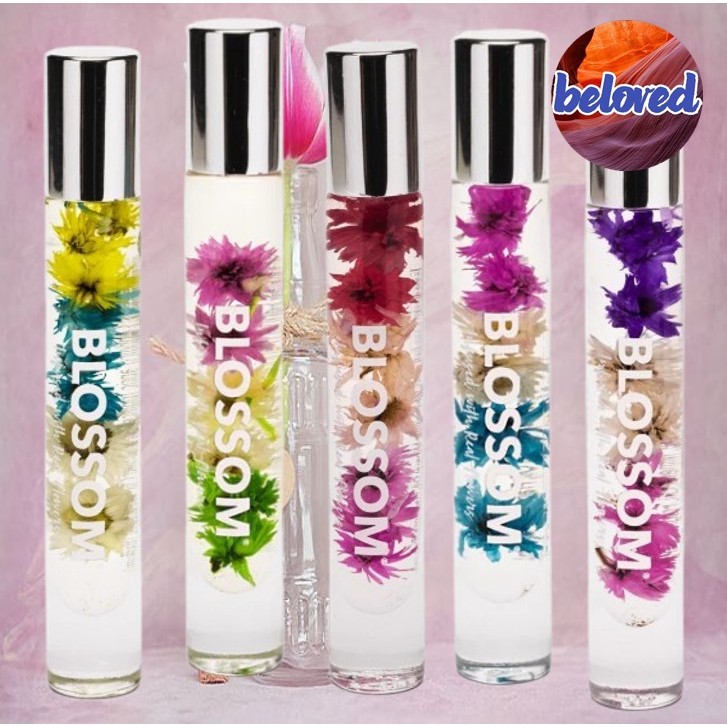Blossom Roll On Perfume Oil 0.2 oz. ออยบำรุงหนังรอบเล็บและเล็บให้ชุ่มชื่น ลูกกลิ้งใช้ง่าย พกพาได้ กลิ่นหอมดอกไม้ ของแท้ ราคา ถูกที่สุด ดีลบีเคเค