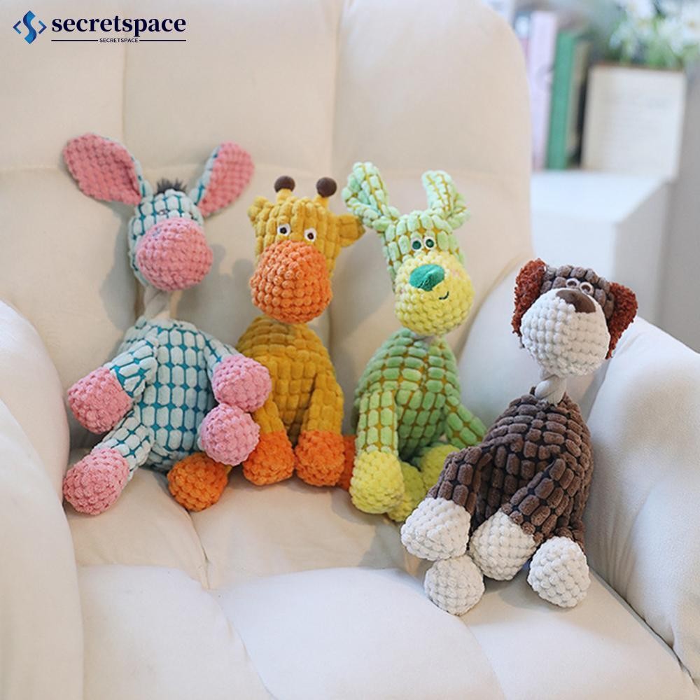 SECRETSPACE สัตว์รูปสัตว์เลี้ยงของเล่นสัตว์เลี้ยง Squeak Interactive ของเล่น Companion กัดในร่มสุนัข