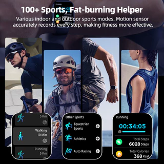 GOOJODOQ IP67 Smart Watch 5 strap Waterproof Bluetooth Call Health Monitor Fitness Management Sport