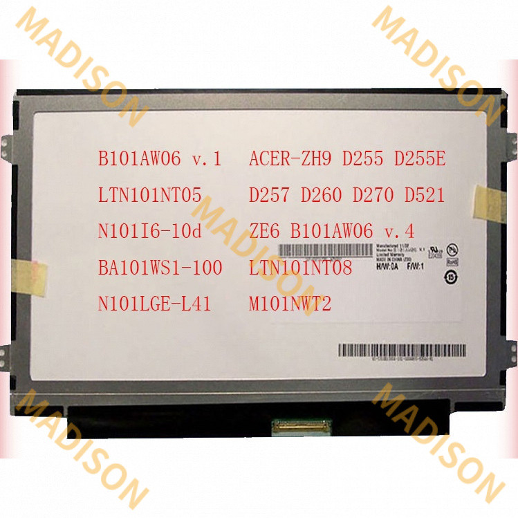 10.1 นิ้ว 40 พิน ACER-ONE-D255 D260 zh9 D255E D257 D260 D270 ze6 aod257 aod260 ao521 n214 pav10 ao53