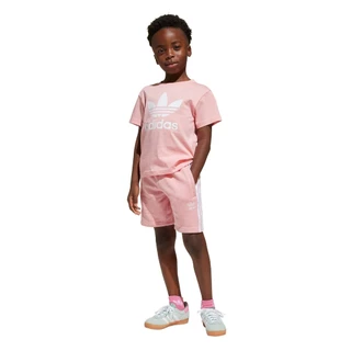 adidas Lifestyle Adicolor Shorts Tee Set Kids Unisex Pink JC9158