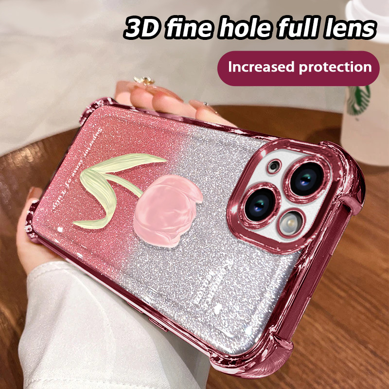 XWADDFSK196 เคสโทรศัพท์เหมาะสําหรับ IPHONE OPPO VIVO REDMI1 S4M5UNGRE4LME INFINIX Tulip Bud Motif เค