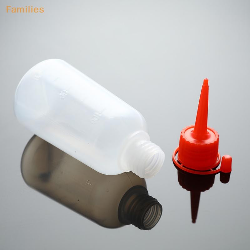 Families> ขวด Applicator ปลายใสพลาสติก 100 มล. ขวดบีบพลาสติกพร้อมปลายได้ดี