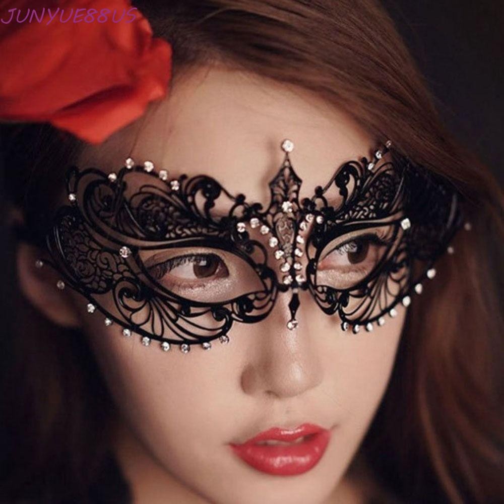 JUNYUE88US Dance Masks Queen หน้ากากครึ่งหน้าสําหรับผู้หญิง Masquerade ฮาโลวีน Supply Face Mask คอสเ