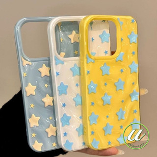เคสไอโฟน 13 แฟชั่นดาวคลื่นน้อยริ้วอ่อน สำหรับ IPhone 11 16 12 Pro Max 12 16 Pro 14 13 15 Pro Max 7 6s 6 8 16 15 14 Plus