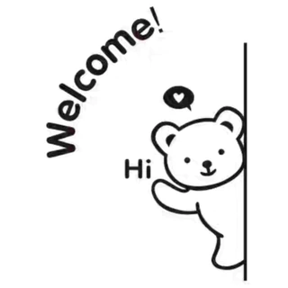 สติ๊กเกอร์อะคริลิค 3D หมี Welcome