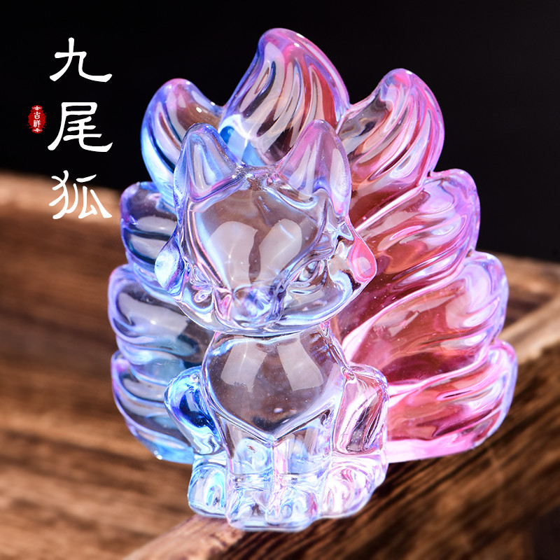 水九 fox fox ชิ้น fox fox fox fox ชิ้นเข็มหญิงแว่นตากันแดดแว่นตากันแดดแก้วอัญมณีเก้าหาง Fox เครื่องประ