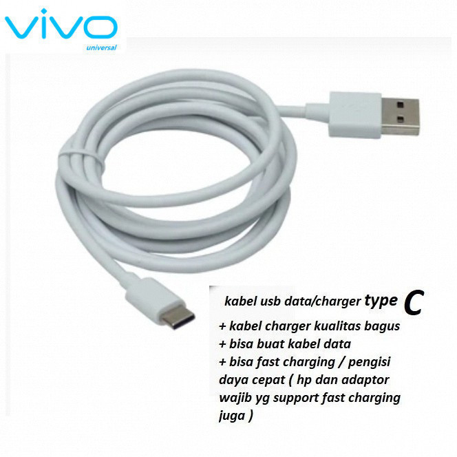 (สีขาว) สายชาร์จ usb type C vivo Y78 (PD2271F) - vivo Y78t - vivo Y78+ / Y78 PLUS