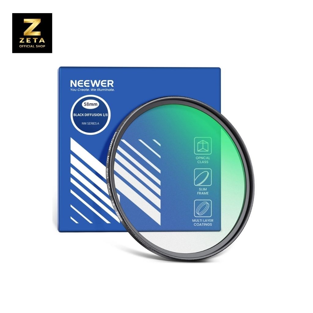 NEEWER 1/8 Black Mist Filter ฟิลเตอร์มือถือ ฟิลเตอร์กล้อง DSLR/Mirrorless ให้แสง