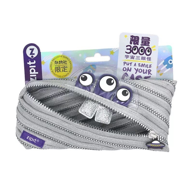 ZIPIT ZIPIT Suzuki Sundries Club Limited Universe Three-Eyed Monster Pencil Case Zipper กระเป๋าเครื่