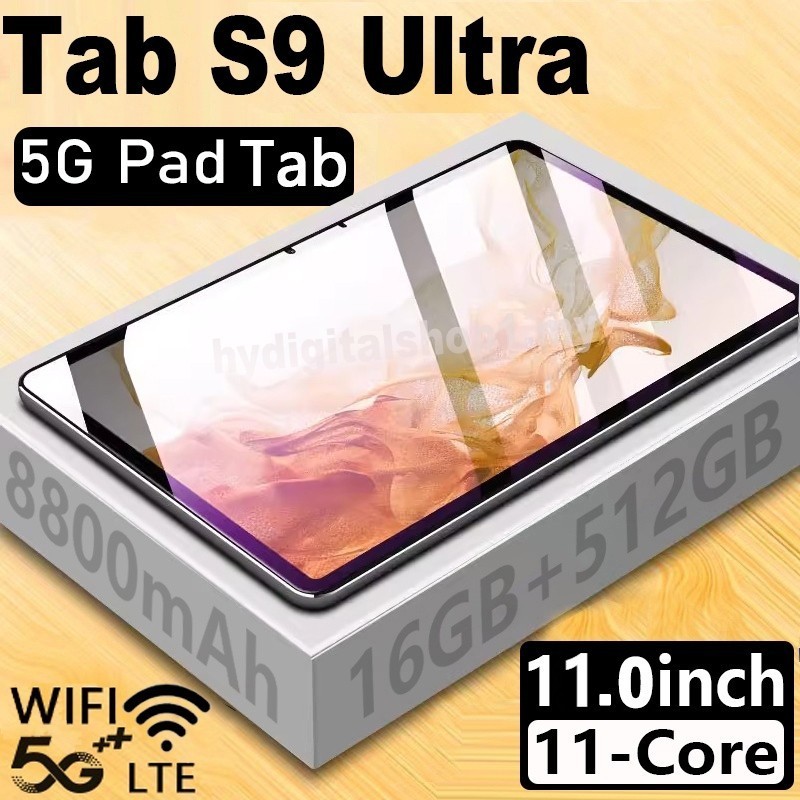 🔥ซื้อ1 แถม1 🔥[ส่งของขวัญฟรี 7] Galaxy S9Ultra+ 16+512GB แท็บเล็ต 11.0นิ้ว แทปเล็ต สองซิมโทร เรียนคอมพิวเตอร์ 5G Wifi COD