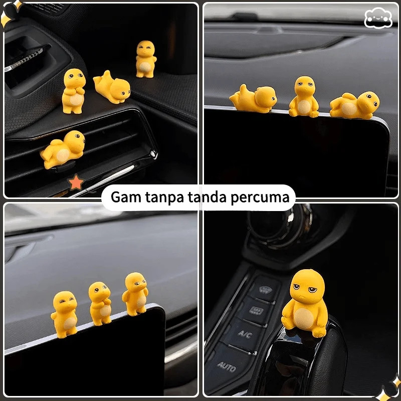 2025 ใหม่ ชุดอุปกรณ์เสริมในรถยนต์ลายมังกรนมน่ารัก ใหม่ คอนโซลกลางรถบีบอัด