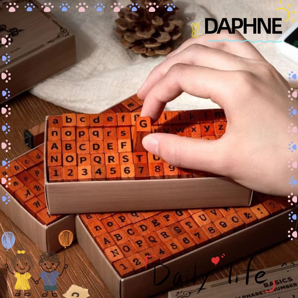 ดาฟีน 70ชิ้นไม้ยางแสตมป์ชุด,ขนาดมาตรฐานด้ามไม้ตัวอักษรแสตมป์จดหมาย,ตรายางที่แม่นยําทนทานมาตรฐานซีลแสตมป์