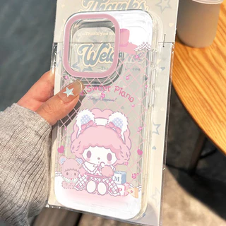 การ์ตูนเมโลดี้ เคสไอโฟน12 สำหรับ IPhone17 16 12 11 13 15 14 Pro Max XR XS X 7Plus 8Plus Max 16 Plus เปลือกนิ่มใส เคส
