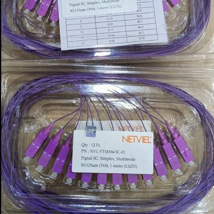 Netviel Pigtail SC Simplex Multimode 50/125um OM4 1 เมตร (LSZH)