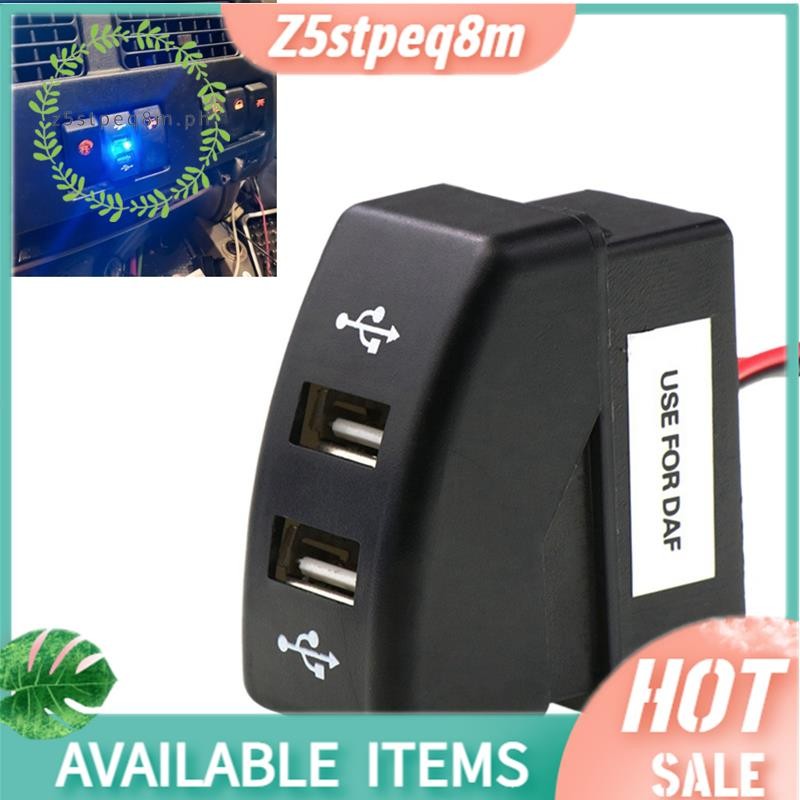 รถ Dual USB Charger 5V 2.1A รถ USB Power Socket อุปกรณ์เสริมสําหรับรถยนต์สําหรับรถบรรทุก 95 XF XF 10
