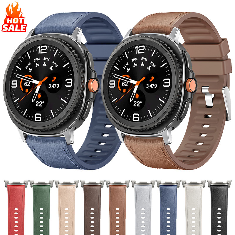 ขั้วต่อสายหนังซิลิโคนสําหรับ Samsung Galaxy Watch 8 40 มม.44 มม.สร้อยข้อมือสําหรับ Galaxy Watch 8Classic 46 มม.สายรัดข้อมือ