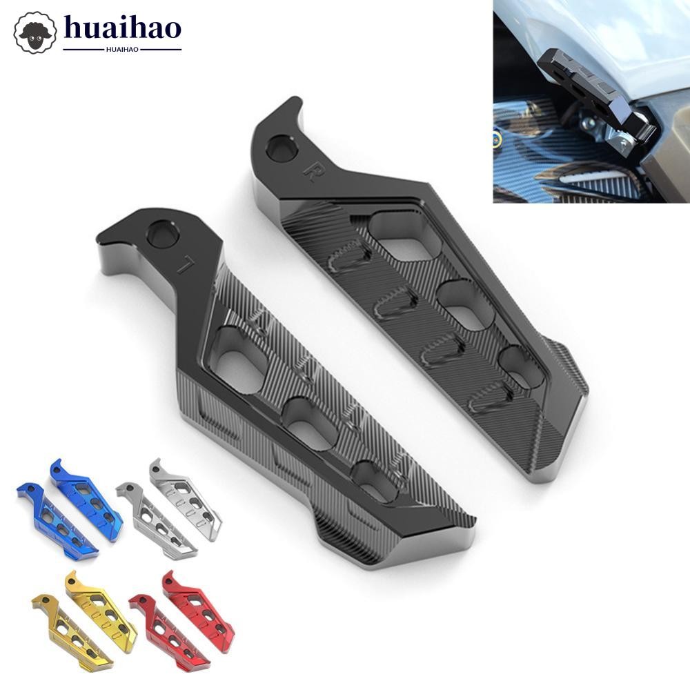 HUAIHAO 2 ชิ้นรถจักรยานยนต์ด้านหลัง Footrests หมุดเท้าด้านหลังอลูมิเนียมสําหรับ NMAX155/XMAX300/NVX1
