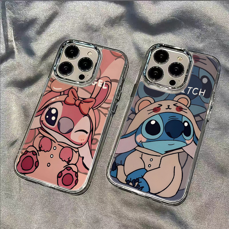 SAMSUNG คู่Stitchกรอบโลหะเคสโทรศัพท์สําหรับSamsung A24 A25 A11 A33 A05 A05S A06 A10S A23 A14 A71 A55