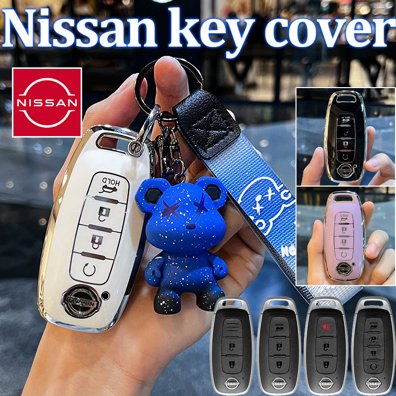 ฝาครอบกุญแจปุ่ม Nissan 2/3/4 สําหรับ Nissan almera/teana/sylphy/leaf/kicks/terra/serena/navara เปลือกกุญแจรีโมท