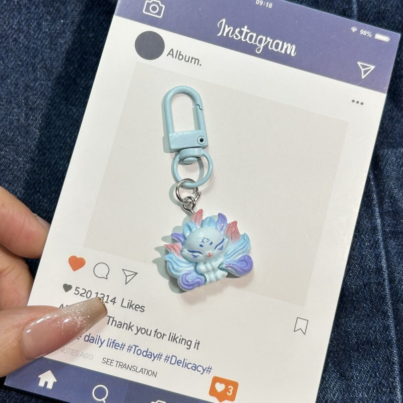 น่ารักสีสันเก้าหางสุนัขจิ้งจอกพวงกุญแจจี้กระเป๋าสาวการ์ตูนนักเรียนพวงกุญแจมูลค่าสูงจี้ ซอก - รูปที่ 6