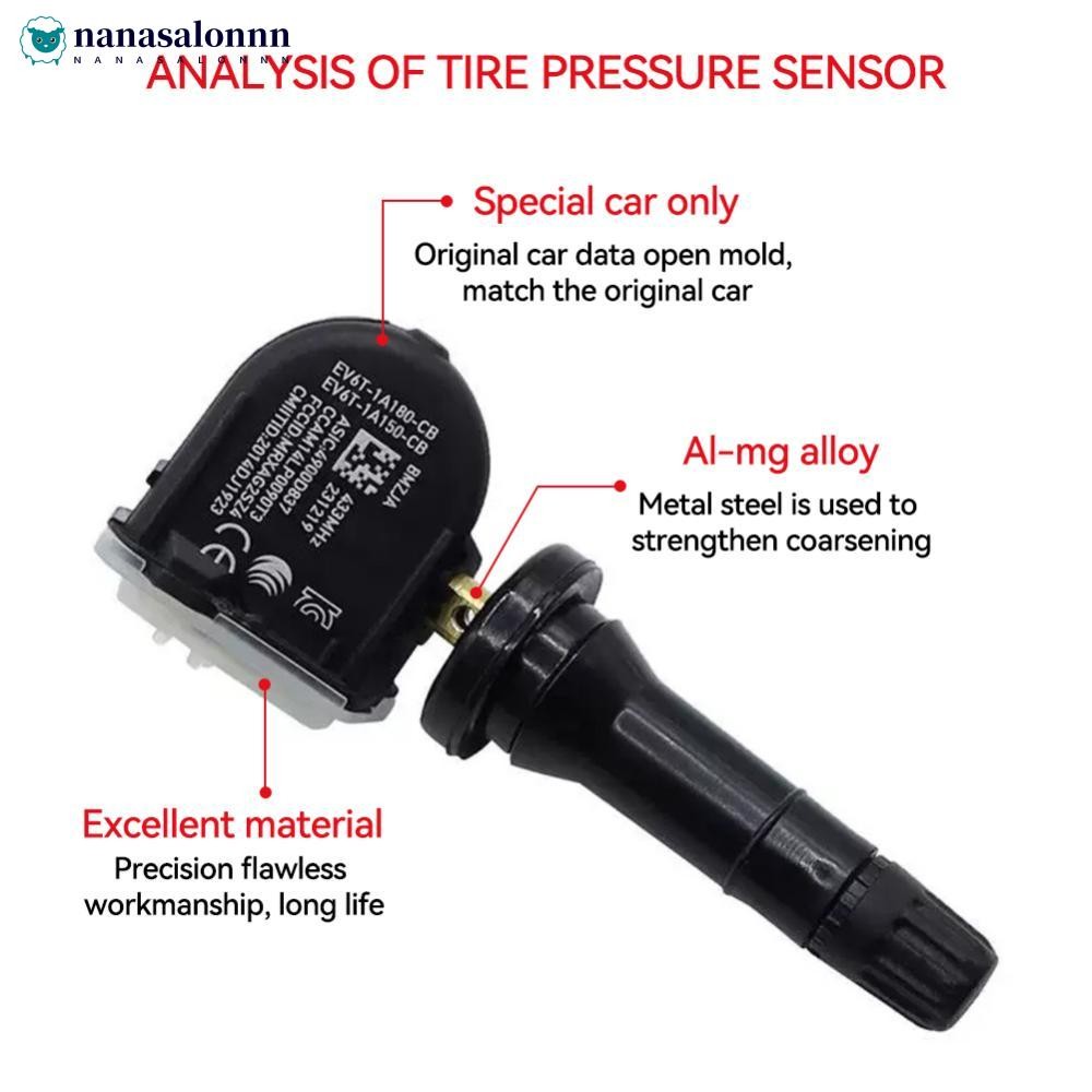 NANASALONNN รถความดันยางเซนเซอร์การตรวจสอบระบบ TPMS 433MHz EV6T1A180CB EV6T1A150CB สําหรับ Ford Focu