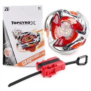 เบเบลด X รุ่น TOPGYRO X เป็นเหล็ก มีที่ชูดกับสายดึงแถมให้ในกล่อง ฝึกทักษะการคิดและกลยุทธ์การต่อสู้