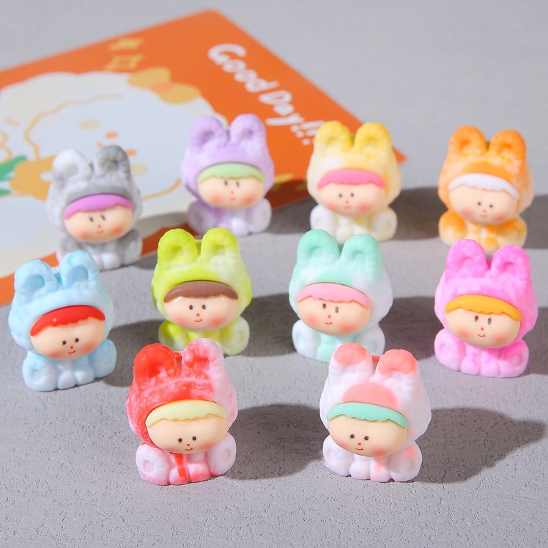 10 ชิ้นลายการ์ตูนน่ารักอุปกรณ์เรซิน ทําเอง เคสโทรศัพท์รองเท้าแตะวัสดุตกแต่งเดสก์ท็อปประณีตเครื่องประดับขนาดเล็ก