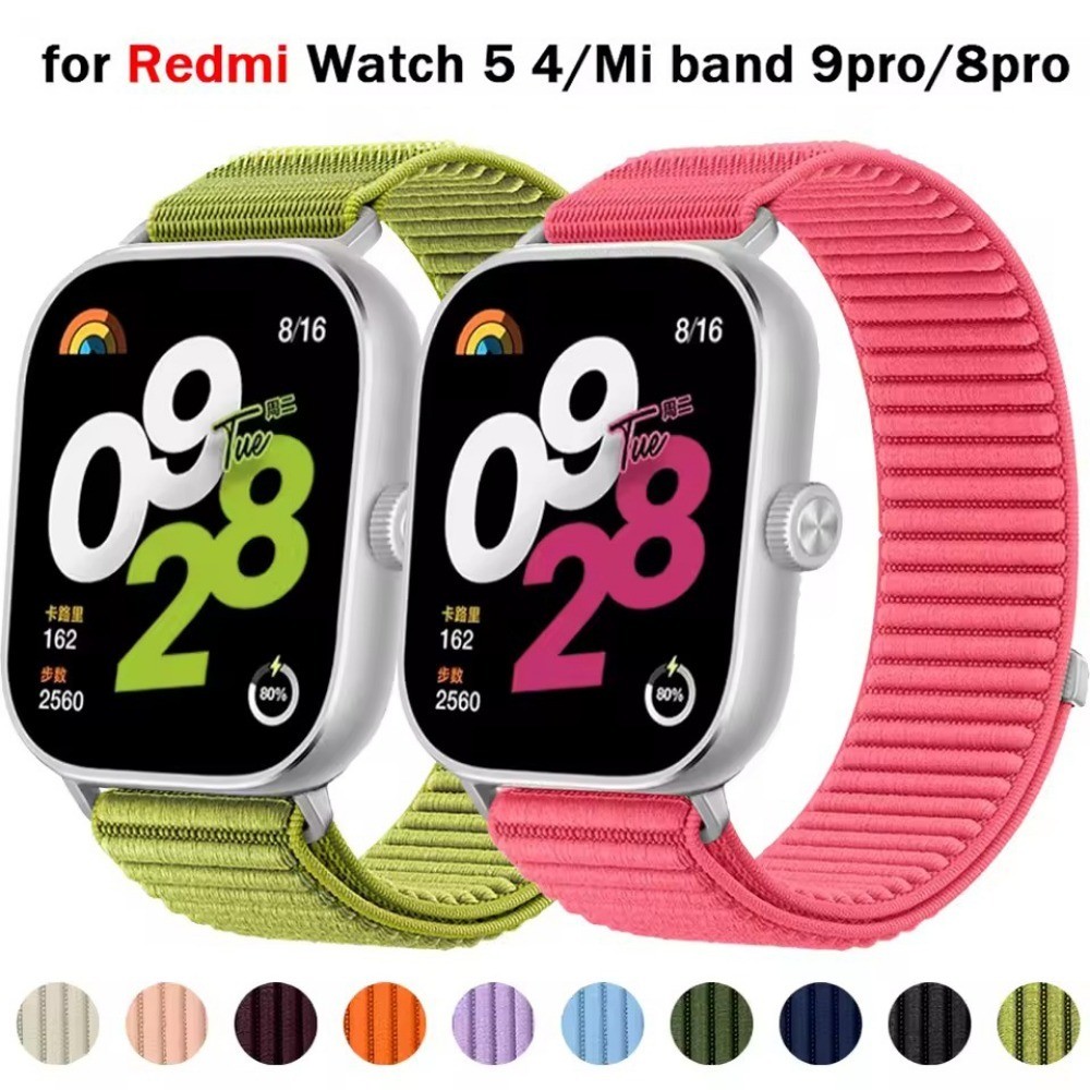 ไนลอนสายรัดสําหรับ Redmi Watch 5 4 Smart Watchband สําหรับ Mi Band 9 Pro/8 Pro อุปกรณ์เสริม
