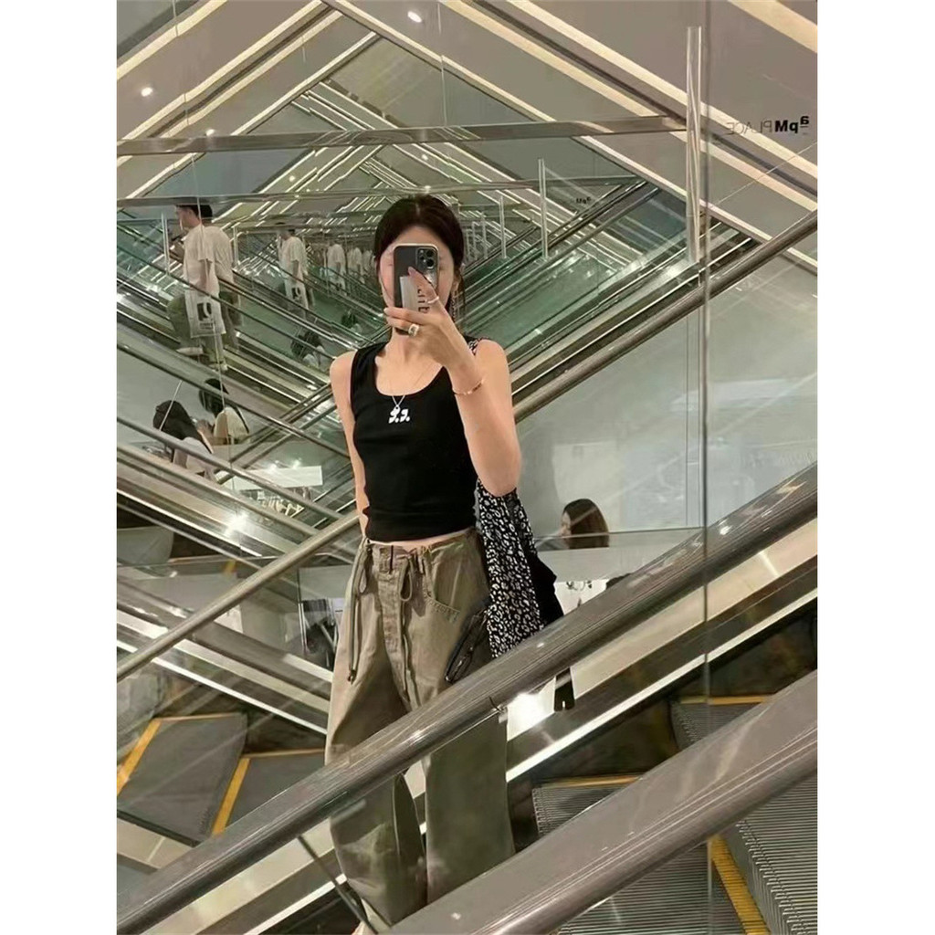 [SR-STUDIO] Korean Autumn Style Designer Drawstring Straight Overalls