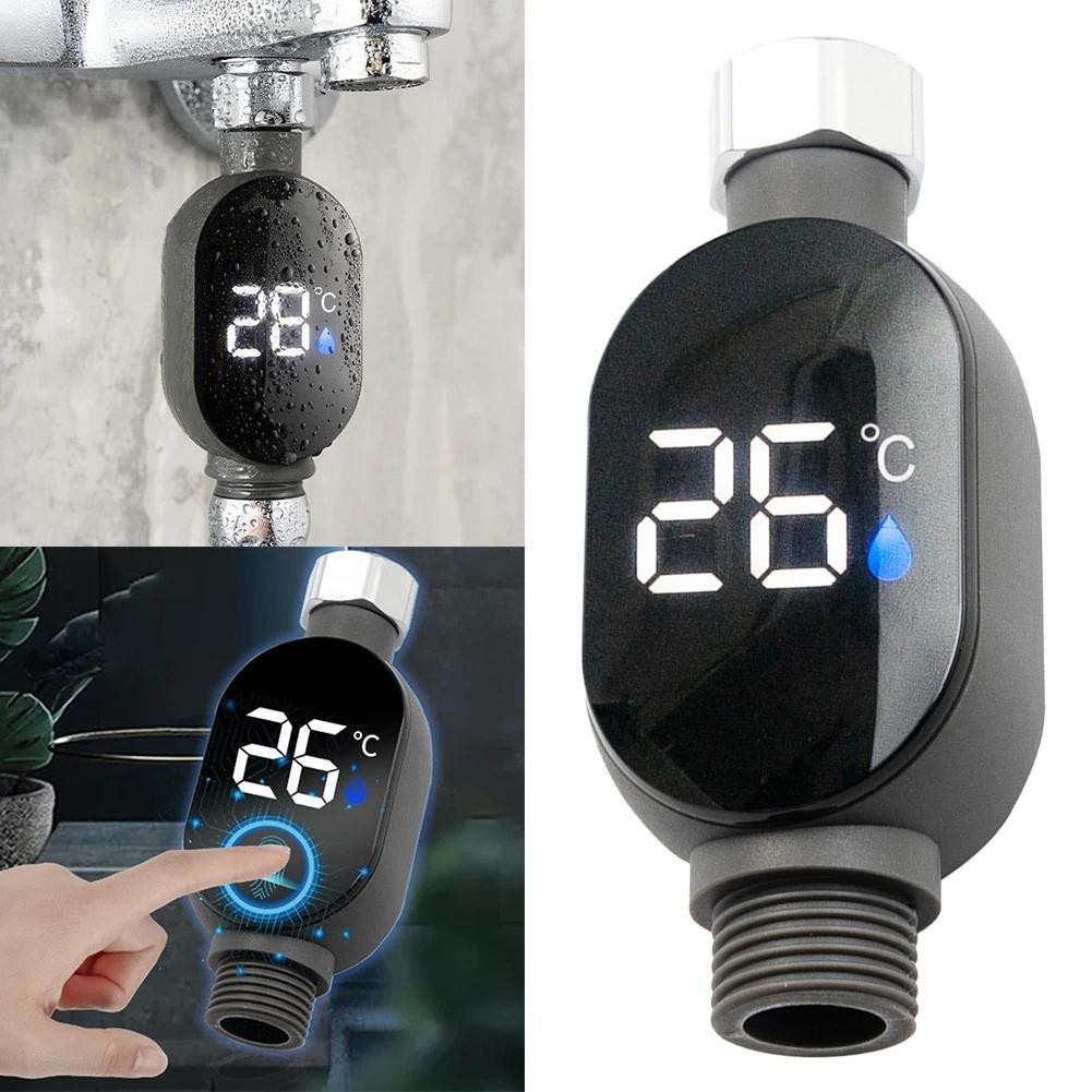 จอแสดงผล LED 3 ชิ้น 0 ~ 99℃ บ้านน้ําฝักบัวเครื่องวัดอุณหภูมิอาบน้ําเทอร์โมวัดอุณหภูมิอัจฉริยะห้องน้ํา