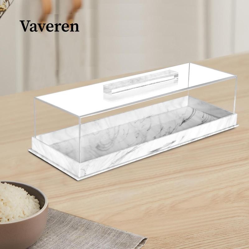 [Vaveren] อะคริลิคเบเกอรี่ Pastry Display Case ที่วางขนมกล่องขนส่งสําหรับ Pastry