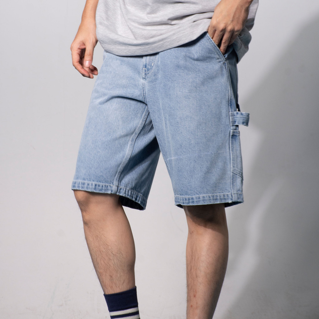 era-won กางเกงยีนส์ขาสั้น SHORTS Carpenter สี Sea wash/ยีนส์อ่อน