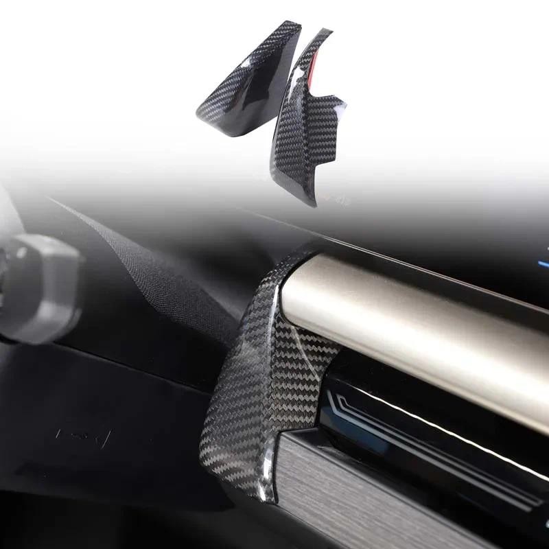 สําหรับ BMW 5 Series I5 G60 2024 + รถ Center Control จอแสดงผลด้านข้างตกแต่งคาร์บอนไฟเบอร์จริงอุปกรณ์