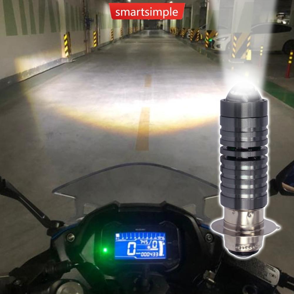 SMARTSIMPLE Universal 12V-80V 2000LM Dual สีไฟหน้าหลอดไฟ P15D H6 PX15D LED รถจักรยานยนต์ Hight H6 สก