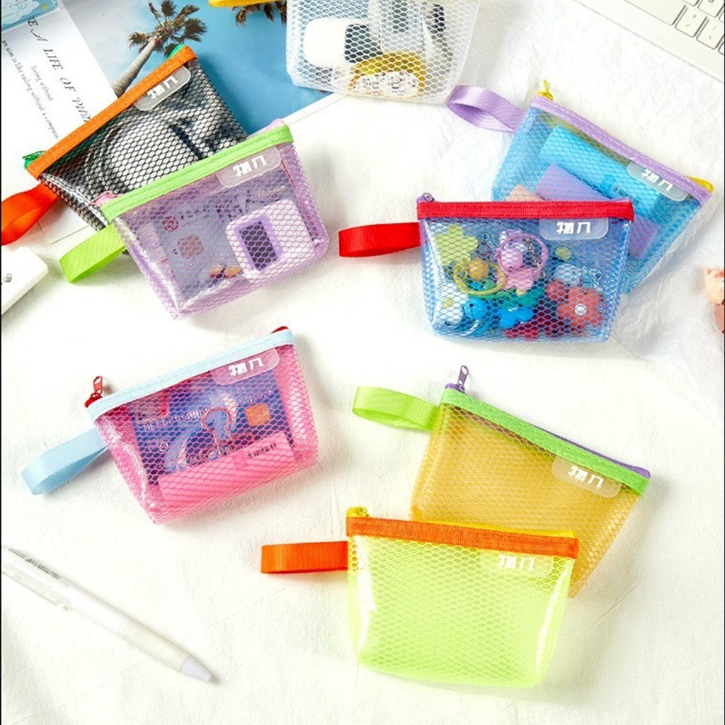 (ส่งด่วน)xspeedfashion(X2464) กระเป๋าสตางค์ใสเหรียญPVC ใส่หูฟังได้