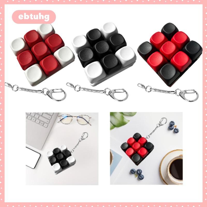 [ebtuhg] Keyboard Fidget Keychain Keyboard Clicker Birthday Pass The Time Gift Sensory