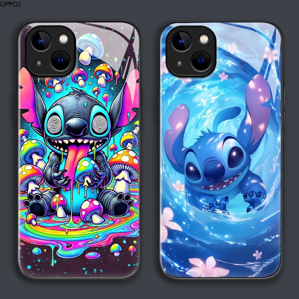 เคส For เคสแข็ง OPPO Reno 12 12F 11 11F 10 8 8T 8Z 7 7Z 6Z 6 5 4 2 4Z 2F F11 F9 F7 F5 Pro Youth 4G 5G ออปโป้ Glass BLK