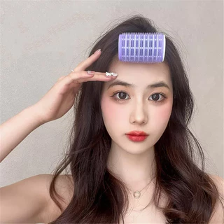 ลูกกลิ้งผมแบบมีกาวในตัว Heatless Hair Curlers Air Bangs Curling Roller ผู้หญิง Lazy Curler