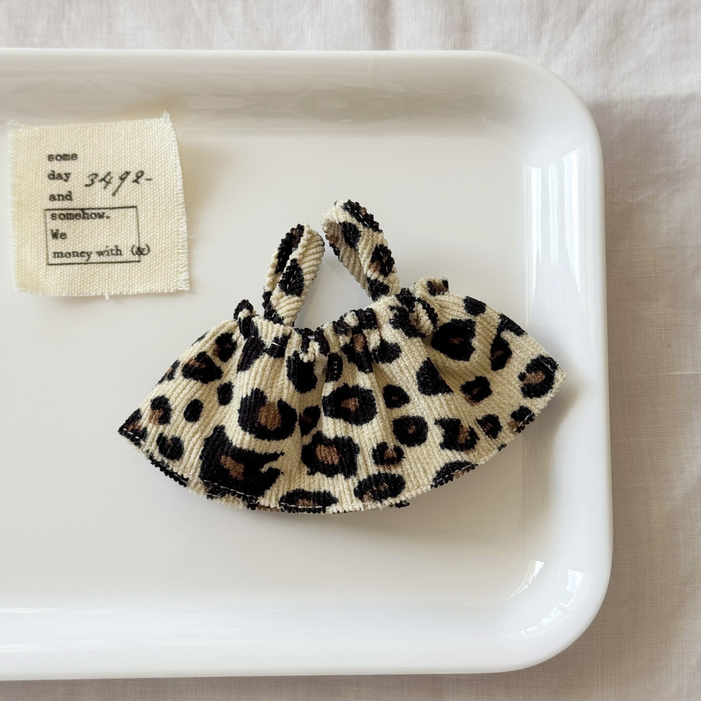 10เซนติเมตรเสื้อผ้าเด็กเสือดาวพิมพ์กระโปรงย้อนยุคผ้าลูกฟูกสายรัดกระโปรงมินิตุ๊กตาตุ๊กตาเสื้อผ้า - รูปที่ 4