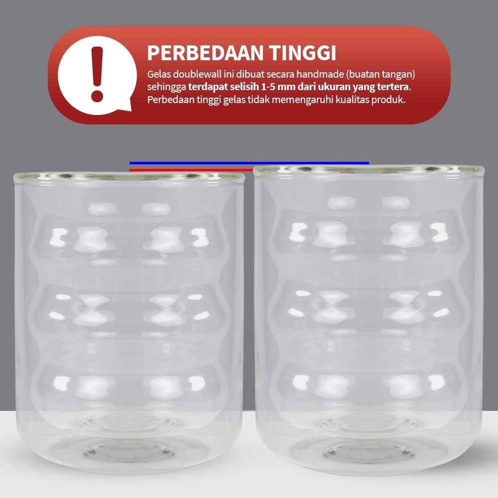 ANDEASTR YUCHI Aesthetic Heat Resistance Double Wall Glass 225ml - JJ915