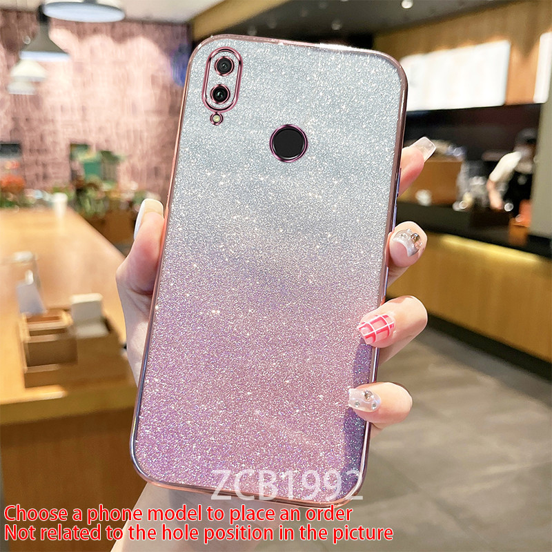 Ultra ThinCasing Huawei Y7 Y9 2019 y7 prime y7 pro 2019 เคสโทรศัพท์ แม่เหล็กดูดชาร์จใหม่แฟลชกระดาษโปร่งใสไฟฟ้า TPU soft case CYMWX04 - รูปที่ 3