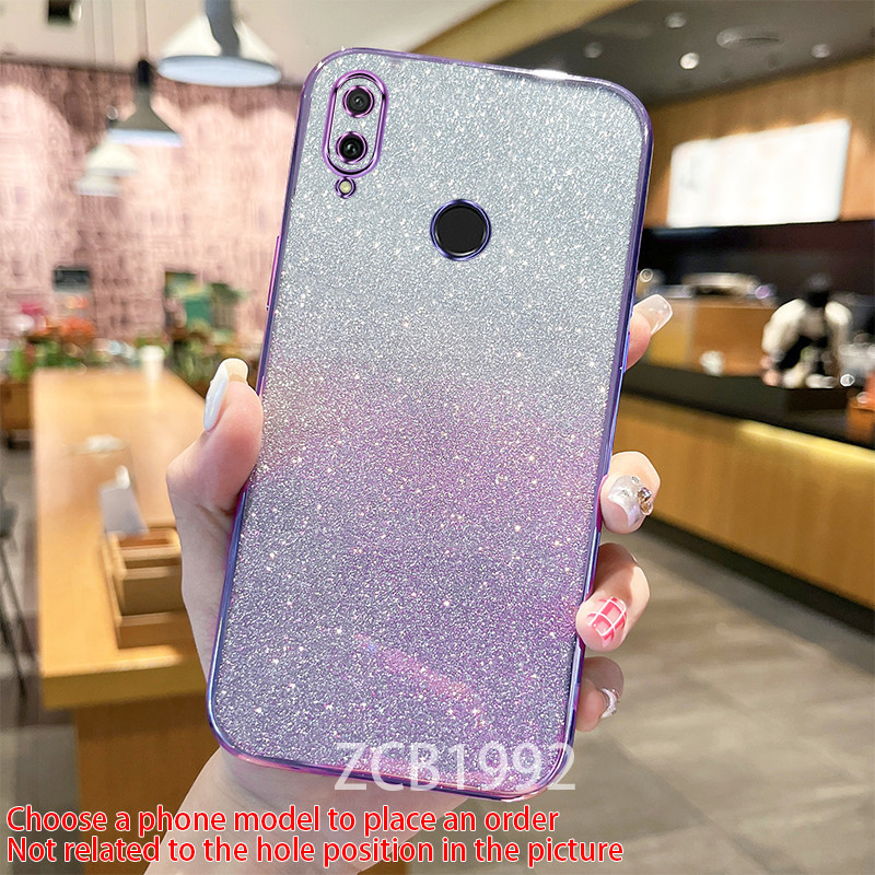 Ultra ThinCasing Huawei Y7 Y9 2019 y7 prime y7 pro 2019 เคสโทรศัพท์ แม่เหล็กดูดชาร์จใหม่แฟลชกระดาษโปร่งใสไฟฟ้า TPU soft case CYMWX04 - รูปที่ 4