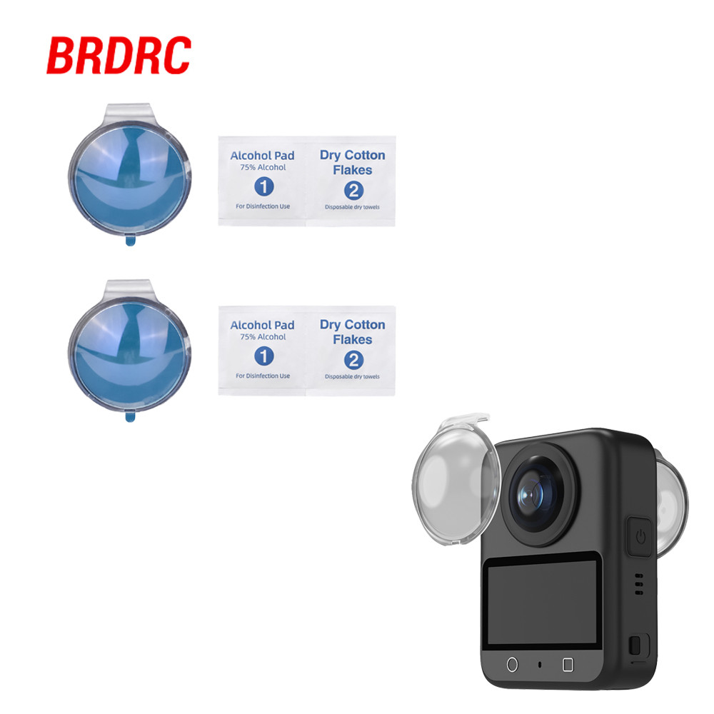 BRDRC สําหรับ DJI OSMO 360 กระจกป้องกัน Anti-Fog กระจกเลนส์ป้องกันฝุ่น OSMO360 Shock-proof ฝาครอบอุปกรณ์เสริม